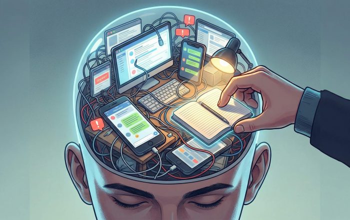 Pensamentos automáticos e compulsão quando a mente empurra para o impulso